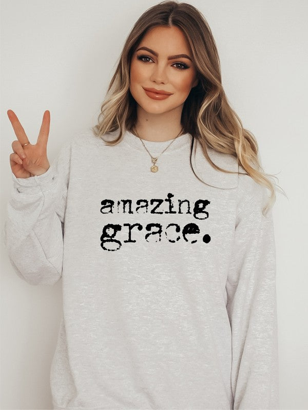Amazing Grace Cozy Graphic Sweatshirt