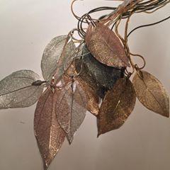 ONLINE EXCLUSIVE! Metal Metallic Large Leaf Necklaces